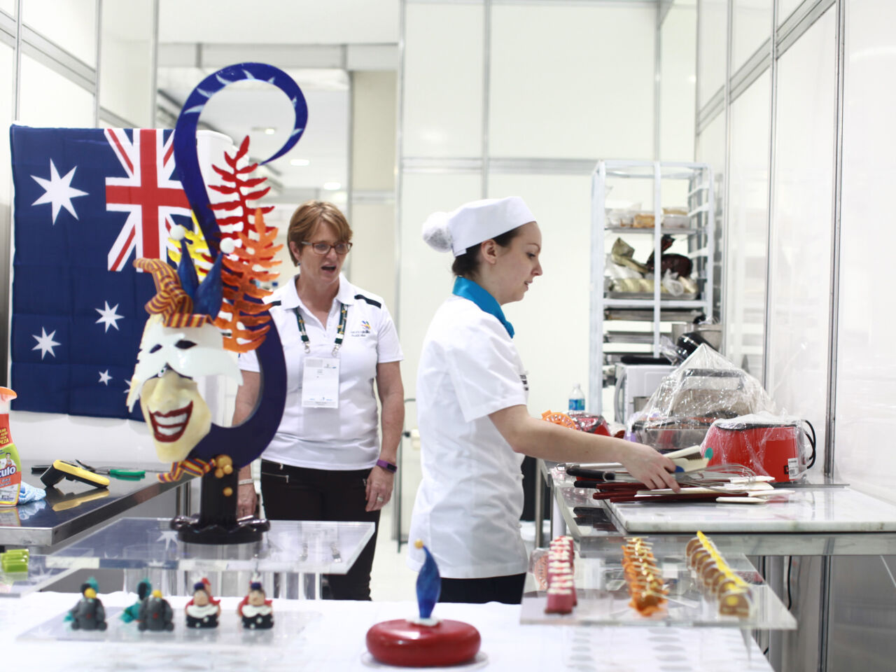 Adele Di Bella from Australia competing in Pâtisserie and Confectionery at WorldSkills Sāo Paulo 2015. Adele Di Bella from Australia competing in Pâtisserie and Confectionery at WorldSkills Sāo Paulo 2015.