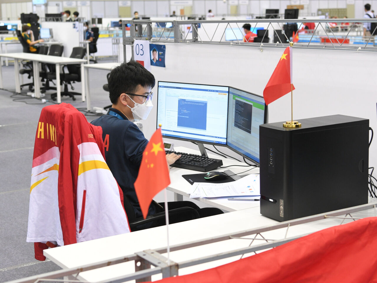 Xinyuan Chen competing in Cloud Computing at WorldSkills Competition 2022 Special Edition. Xinyuan Chen competing in Cloud Computing at WorldSkills Competition 2022 Special Edition.